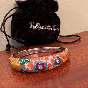 Belle Etoile 925, Italian Crystal and Enamel Hinged Bracelet Retail $475